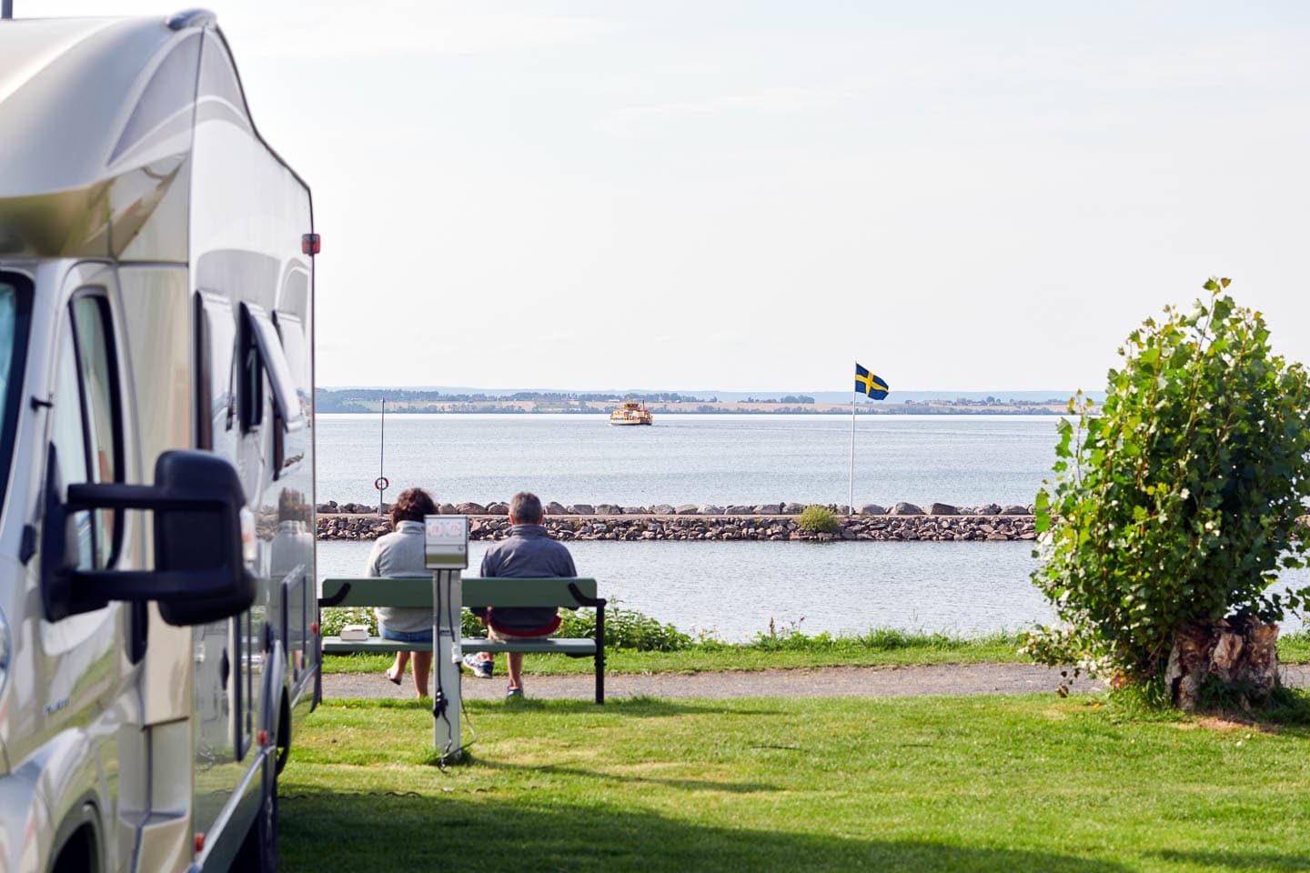 Gränna – Vättern, Campingplatz in Schweden mit Blick auf den Vätternsee.