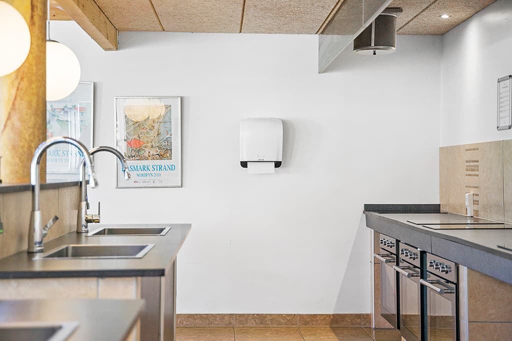 Waschraum mit Waschmaschinen und Trocknern auf Hasmark Strand