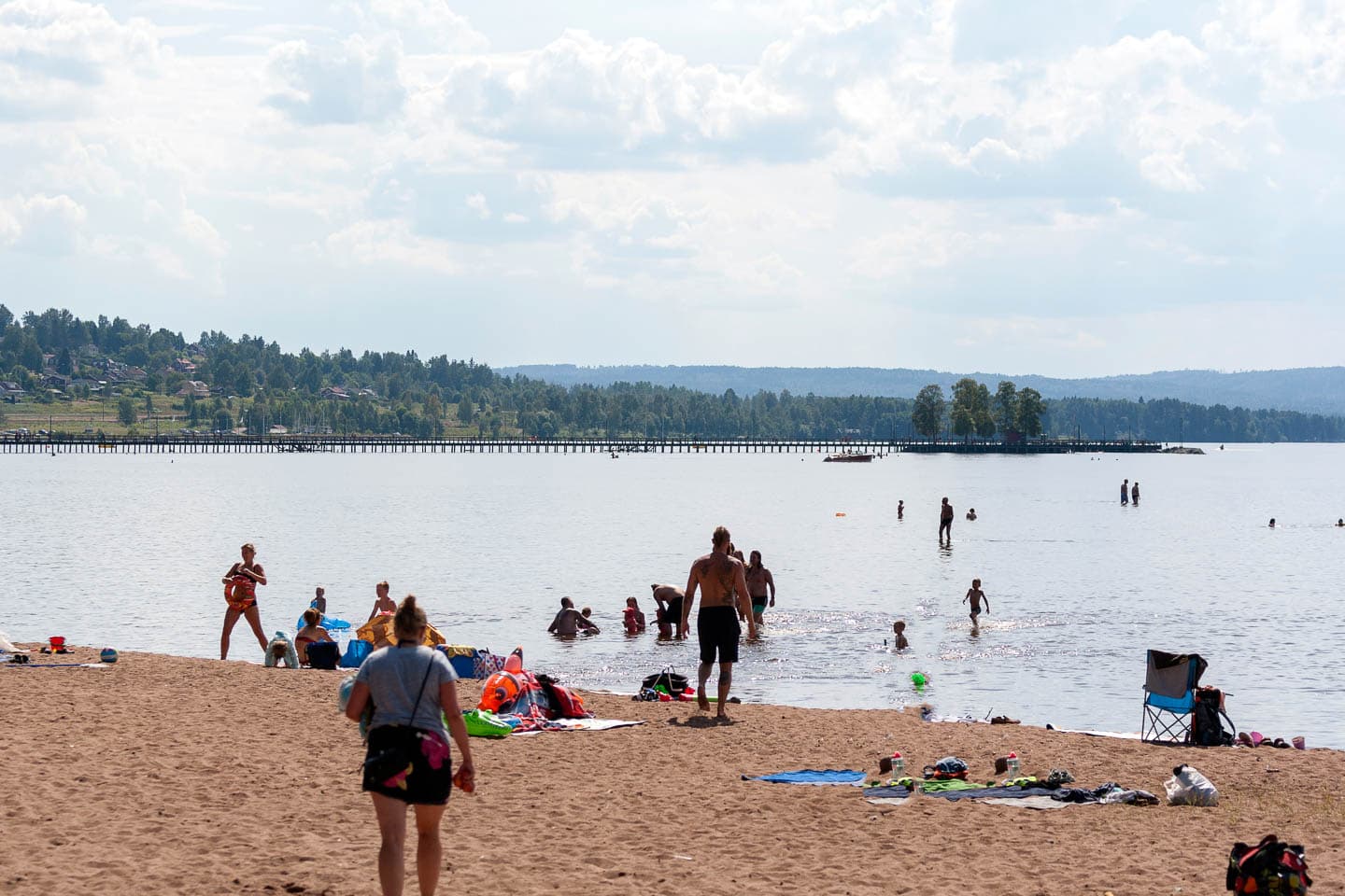 Die schönsten Strände in Schweden Siljansbadet Rättvik Sandstrand am See