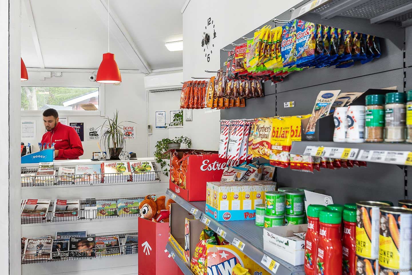 Gemütlicher Laden und Kiosk auf dem Campingplatz in Stockholm für Snacks und Alltagsbedarf