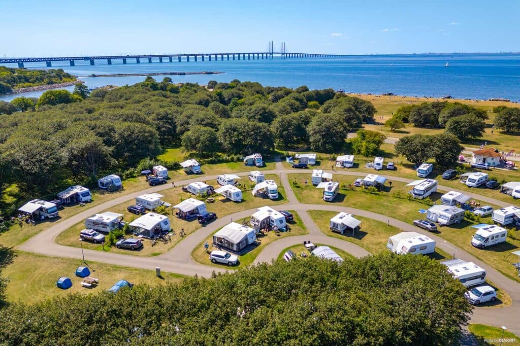 Campingområdet med naturen och haver intill på Sibbarp Malmö