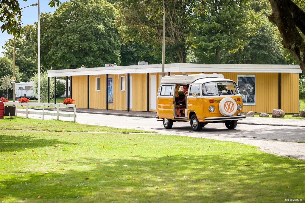 Servicegebäude mit Dusche und WC auf Camping in Malmö