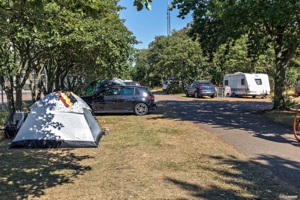Zelten auf dem Campingplatz Råå Vallar in Schweden