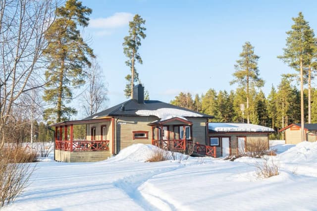 Vinter på campingen First Camp Ansia i Lycksele