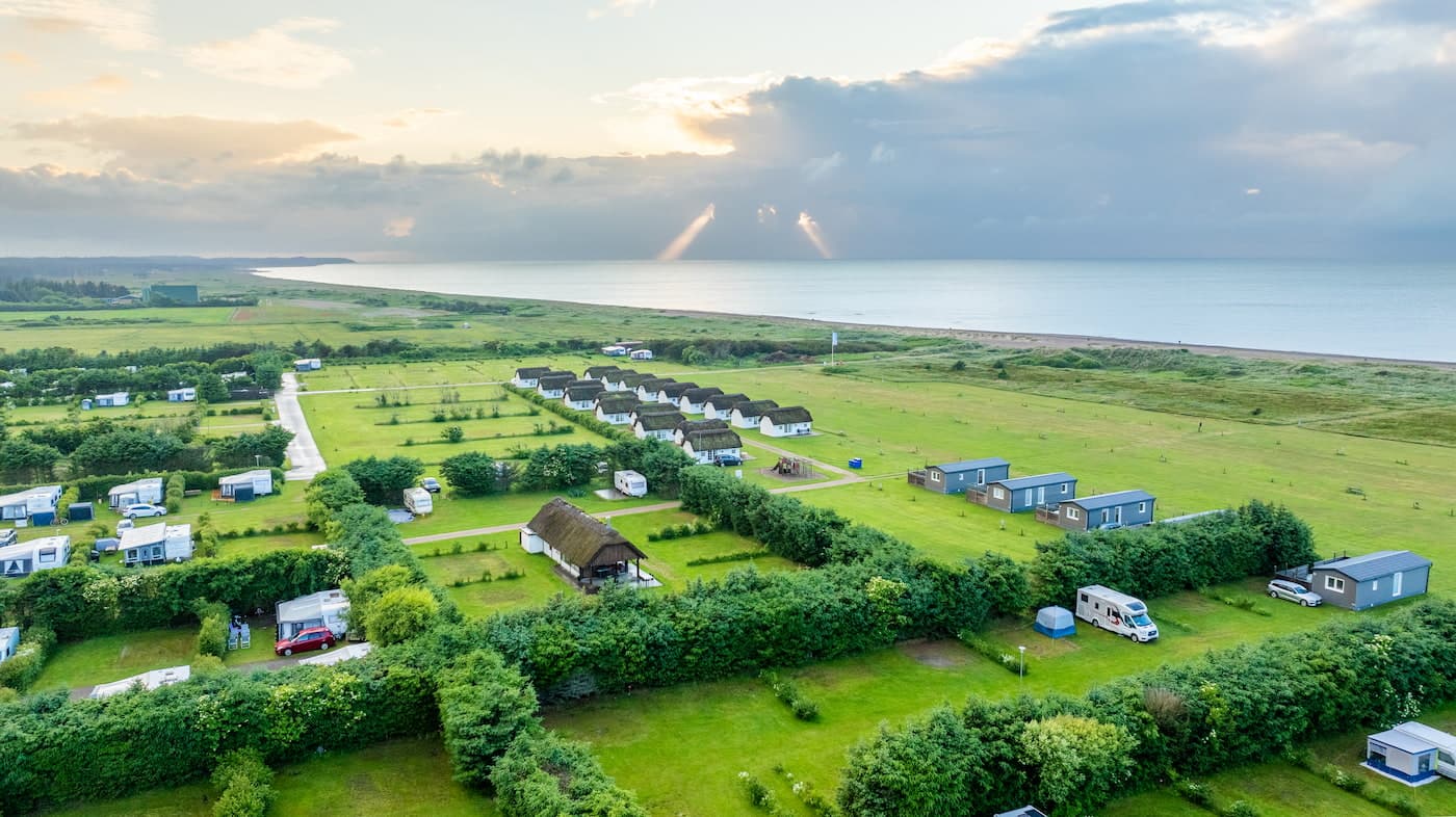 Campingurlaub an der Nordwestküste mit Strandnähe auf Klim Strand