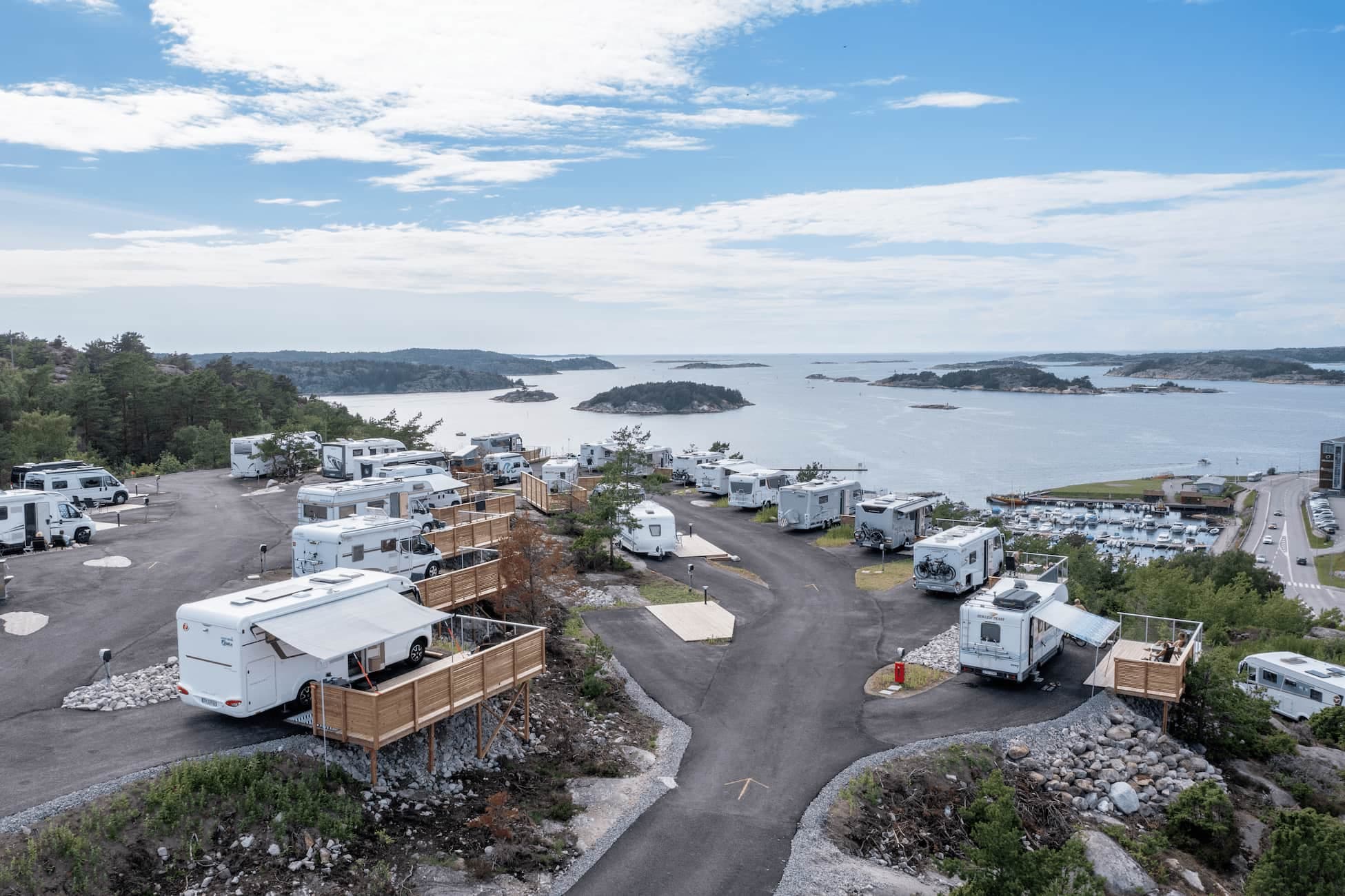Camping in Strömstad mit asphaltierten Wohnmobilstellplätzen