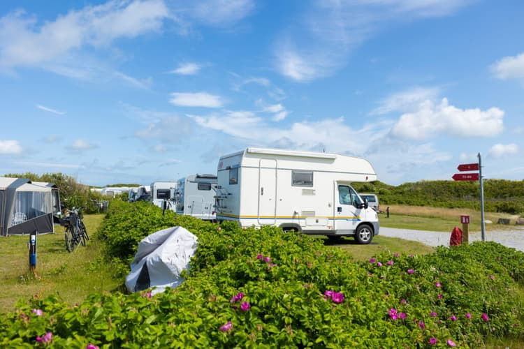 Campingstellplatz nahe dem Spielplatz auf First Camp Grenen Strand