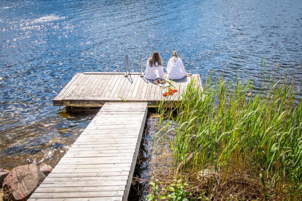 På campingen First Camp Sommarvik - Årjäng finns bastu med egen brygga