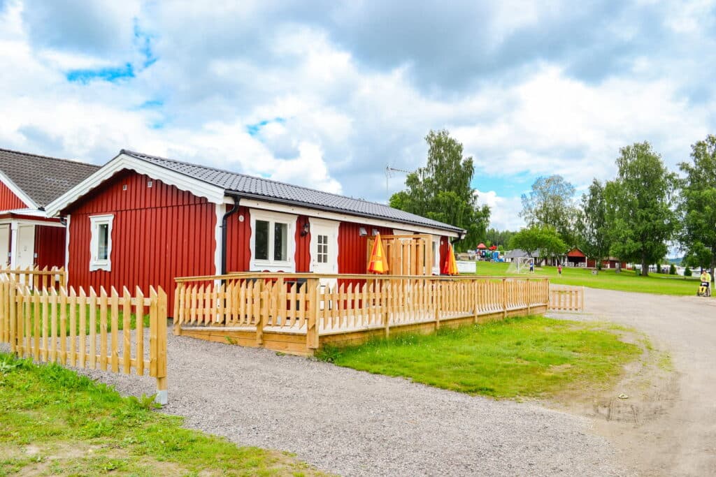 Exteriör för stuga Skanslänga på Haganäset.